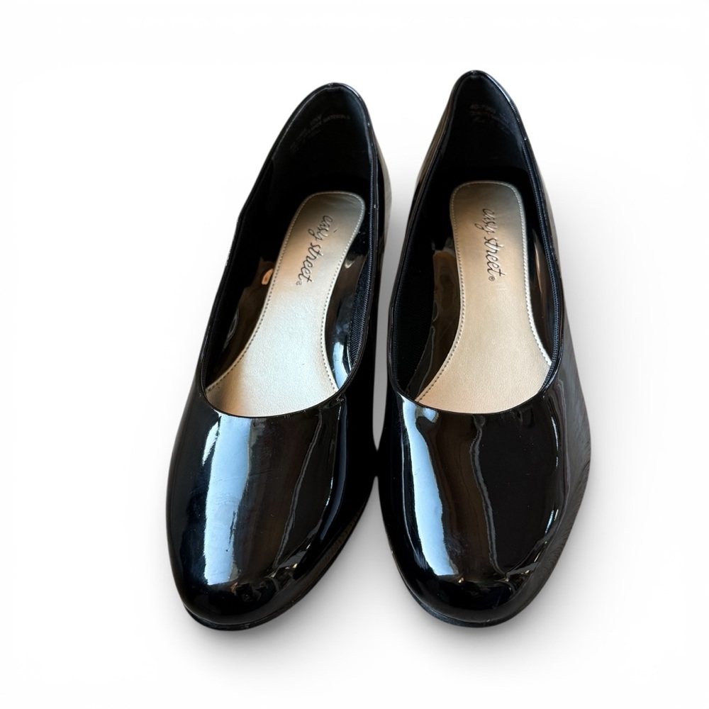 Easy Street Classic Black Workwear Pumps | Comfort Cushioned Low Heel | 10W - Picture 2 of 13